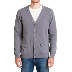 Express Gray Men Cardigan Sweater Size X-Large